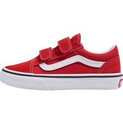 Vans Kid's Old Skool V Shoes - Racing Red/True White