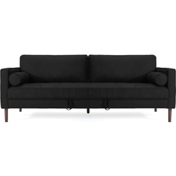 Nouhaus Luxury Convertible Black Sofa 85.8" 3 Seater