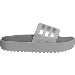 Adidas Adilette Platform - Grey Two/Silver Metallic/Charcoal Solid Grey