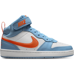 Nike Court Borough Mid 2 GSV - Aquarius Blue/White/Total Orange