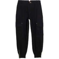 River Island Zip Cuffed Cargo Trousers - Black