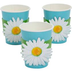 Fun Express Paper Cups Daisy with Sleeves 8-pack