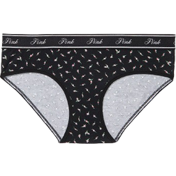 PINK Logo Hiphugger Panty - Pure Black Ditsy Floral