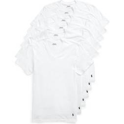 Polo Ralph Lauren Classic Fit V-Neck T-shirt 6-pack - White