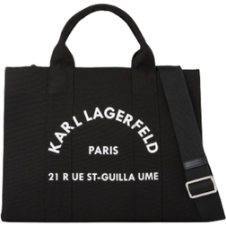 Karl Lagerfeld Rue St Guillaume Medium Square Tote Bag - Black