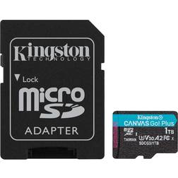 Kingston Canvas Go! Plus microSDXC Class10 UHS-I U3 V30 A2 170/90MB/s 1TB +SD adapter