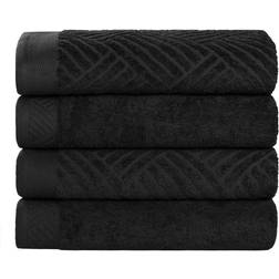 Joss & Main Osterley Bath Towel Black (137.2x71.1cm)