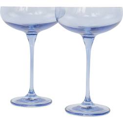 Estelle Colored Glass Cobalt Blue Champagne Glass 8.25fl oz 2pcs