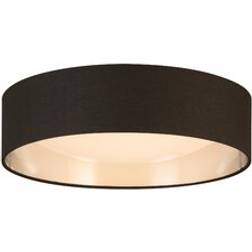 AllModern Murphie Black/Brushed Nickel Ceiling Flush Light 15.9"