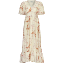 Neo Noir Rilana Airy Floral Dress - Cream