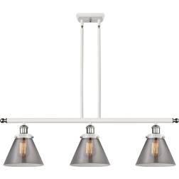 Innovations Lighting Cone White and Polished Chrome/Plated Smoke Pendant Lamp 7.8"