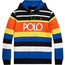 Polo Ralph Lauren Logo Striped Fleece Hoodie - Polo Black Multi