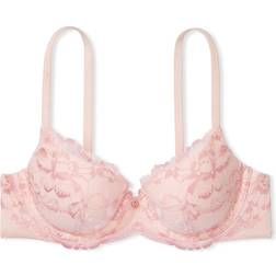 Victoria's Secret Lightly Lined Lace Cup Demi Bra - Purest Pink