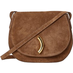 Little Liffner Maccheroni Saddle Bag - Chestnut Suede