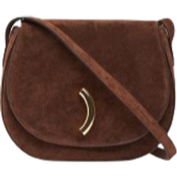 Little Liffner Maccheroni Saddle Bag – Dark Brown Suede