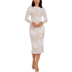 Dress The Population Emery Dress - White/Beige