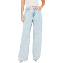 Good American Good Ease Relaxed Sparkle Jeans - Indigo