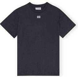 Ganni Relaxed Rhinestone T-shirt - Dark Grey