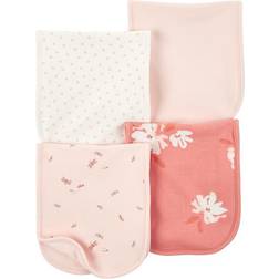 Carter's Baby Burp Cloths Girls 4-pack