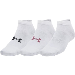 Under Armour Essential Low Socks 3-Pack Unisex - White/Pink Elixir