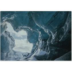 Ambesonne Cave Inside of the Famous Vatnajokull Glacier in Iceland Chopping Board 11.5"