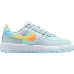 Nike Force 1 Low EasyOn PSV - Glacier Blue/Light Lemon Twist/Aquarius Blue/Total Orange