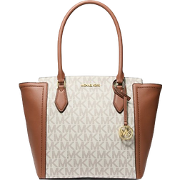 Michael Kors Ayden Large Signature Logo Tote Bag - Vanilla/Luggage