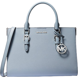 Michael Kors Charlotte Medium Saffiano Leather 2-in-1 Satchel Bag - Pale Blue