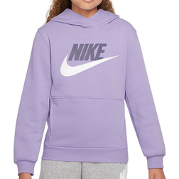 Nike Big Kid's Sportswear Club Fleece Hoodie - Hydrangeas/White/Daybreak