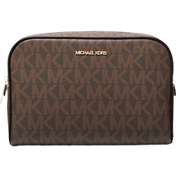 Michael Kors Jet Set Travel Large Signature Logo 2-in-1 Pouch - Brown/Black