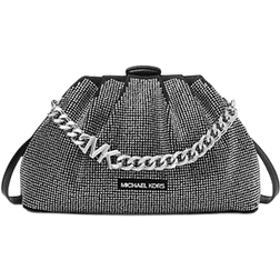 Michael Kors Nola Small Crystal Embellished Washed Denim Crossbody Bag - Black