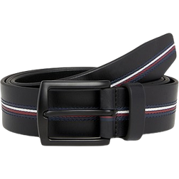 Tommy Hilfiger Denton Signature Leather Belt - Space Blue