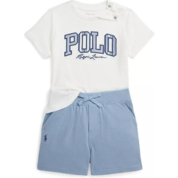 Polo Ralph Lauren Baby's Logo Cotton Jersey Tee & Mesh Short Set - Deckwash White