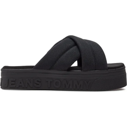 Tommy Hilfiger Embossed Logo Platform - Black