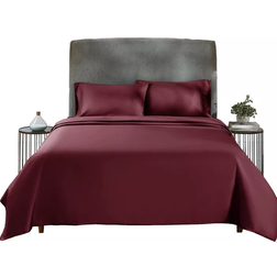 California Design Den 400 Thread Count Bed Sheet Red (259.1x228.6cm)