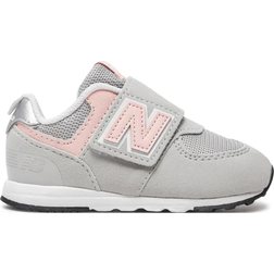 New Balance Toddler 574 New-B Hook & Loop - Rain Cloud/Pink Haze