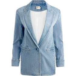 Alice + Olivia Justine Rolled Cuff Blazer - Georgia Vintage Blue