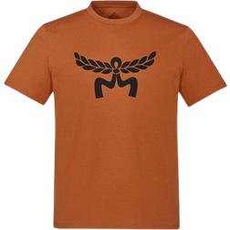 MCM Laurel Logo Print T-Shirt - Cognac