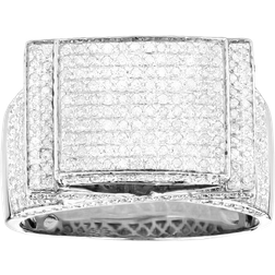 ItsHot Men's Ring - Silver/Diamonds