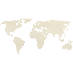 Klebefieber 3d World Map Beige Wanddeko