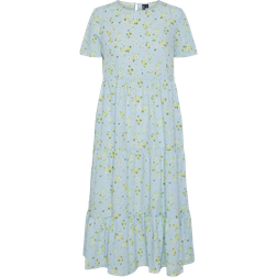 Pieces Stella Midi Dress - Nantucket Breeze