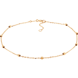 Welry Beaded Station Anklet - Gold