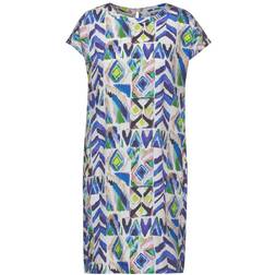 Cecil Summer Print Dress - Vanilla White