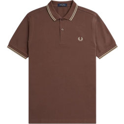 Fred Perry Twin Tipped Polo Shirt - Carrington Brick/Warm Grey