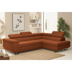 Fun furniture METZ Poso Rust Brown Sofa 275cm