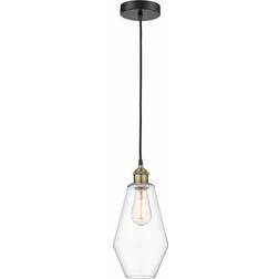 Innovations Lighting Cindyrella Black Antique Brass/Clear Pendant Lamp 7"