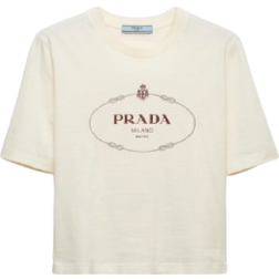 Prada Printed T-shirt - Ivory/Garnet