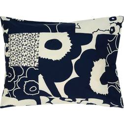 Marimekko Unikko Kollaasi Kissenbezug Blau, Beige (60x50cm)