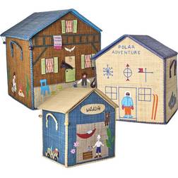 Rice Adventure House Toy Baskets Large 3-pack