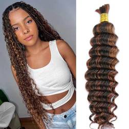 Eayon Hair Deep Wave Bulk Human Hair for Braiding 16" #D4/30